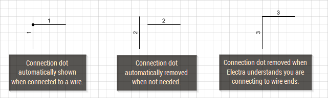 Electra smartly and automatically manages connection dots.